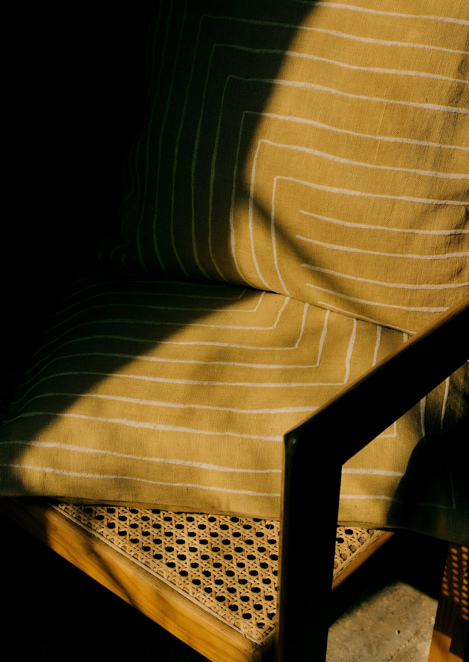 Aria Embroidered Cushion Cover | Sand/Almond - Image 3