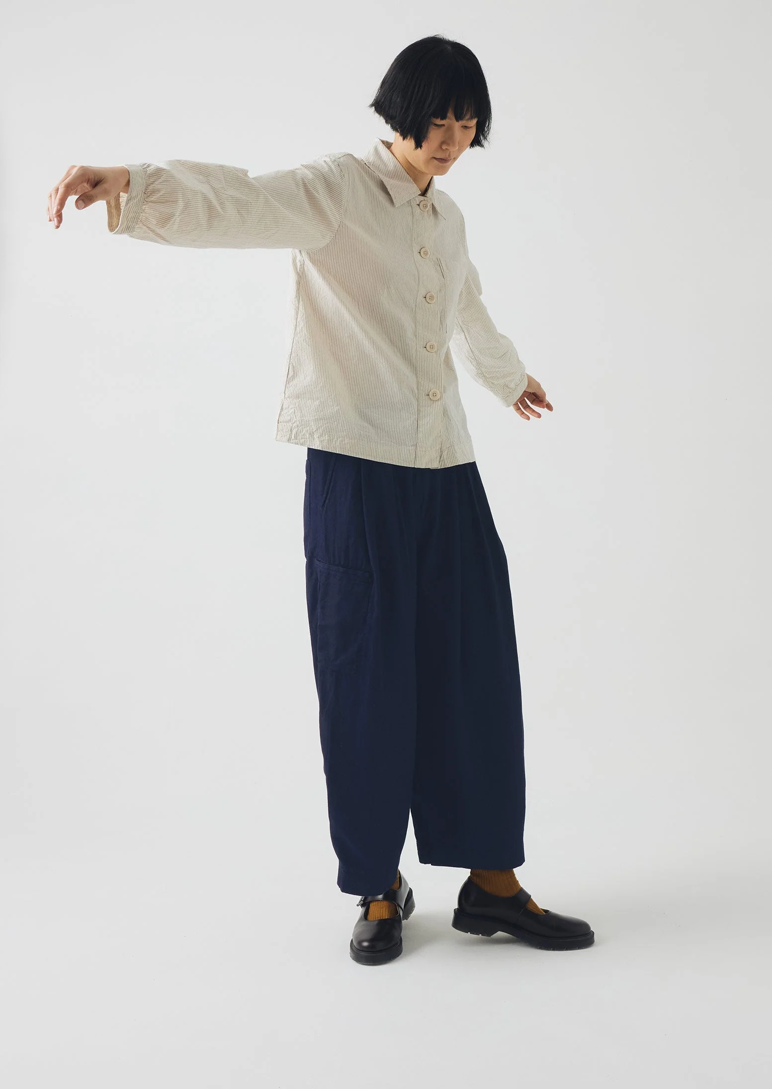 Baya Patch Pocket Stripe Organic Cotton Shirt | Sunwashed Blue - Image 4