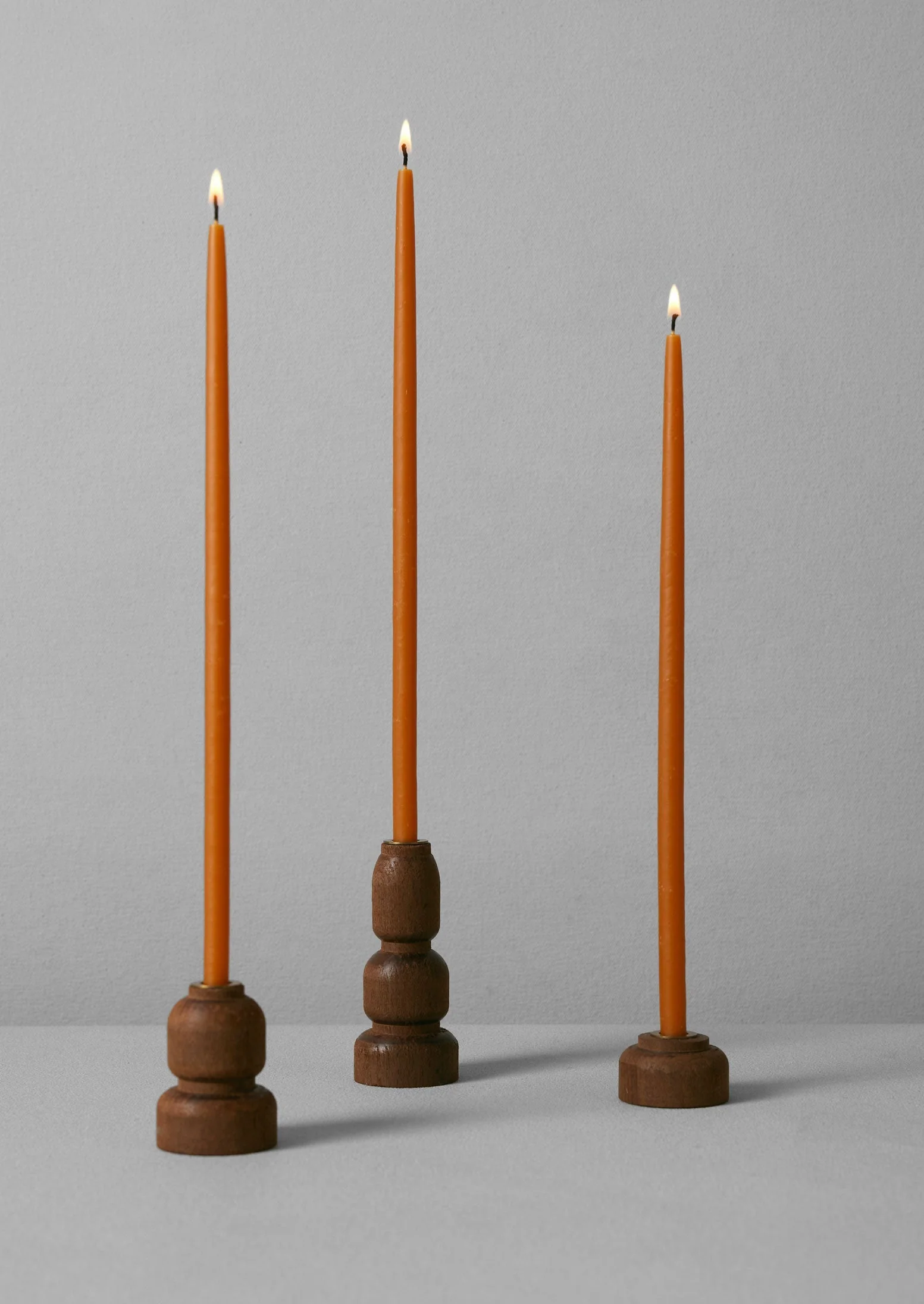 Beechwood Slim Dinner Candle Holder Set | Beech - Image 3