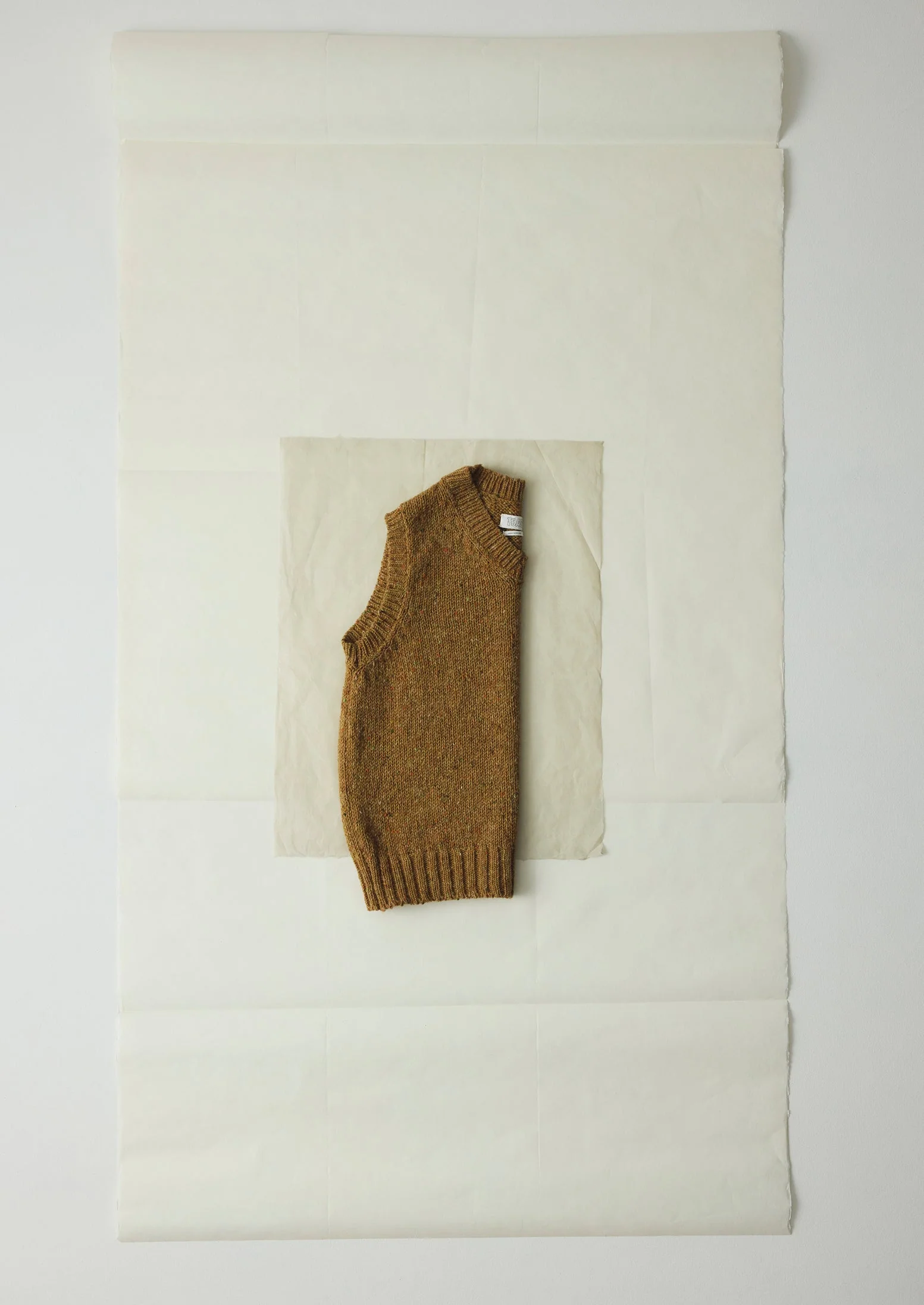 Donegal Wool Knitted Tank | Ochre - Image 5