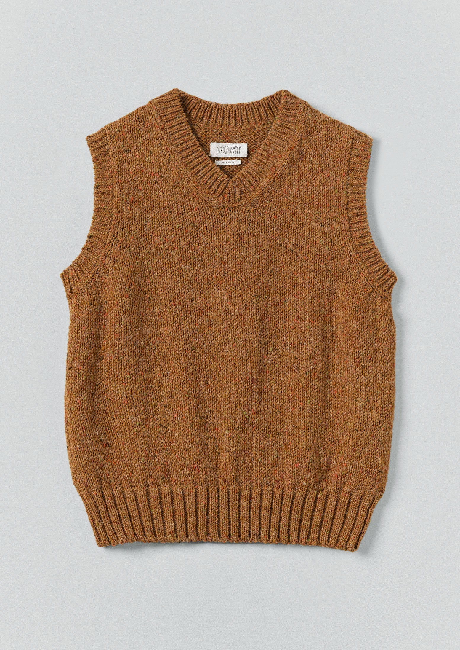 Donegal Wool Knitted Tank | Ochre - Image 6