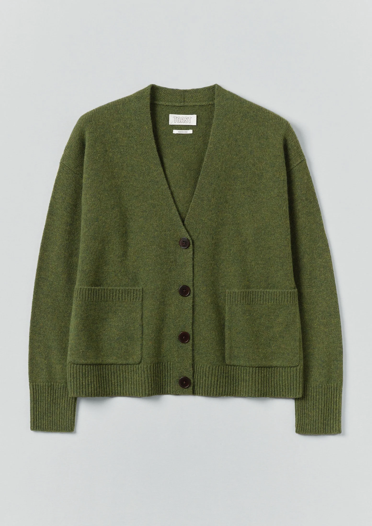 Ffion Wool Cashmere Boxy Cardigan | Lawn Green - Image 6