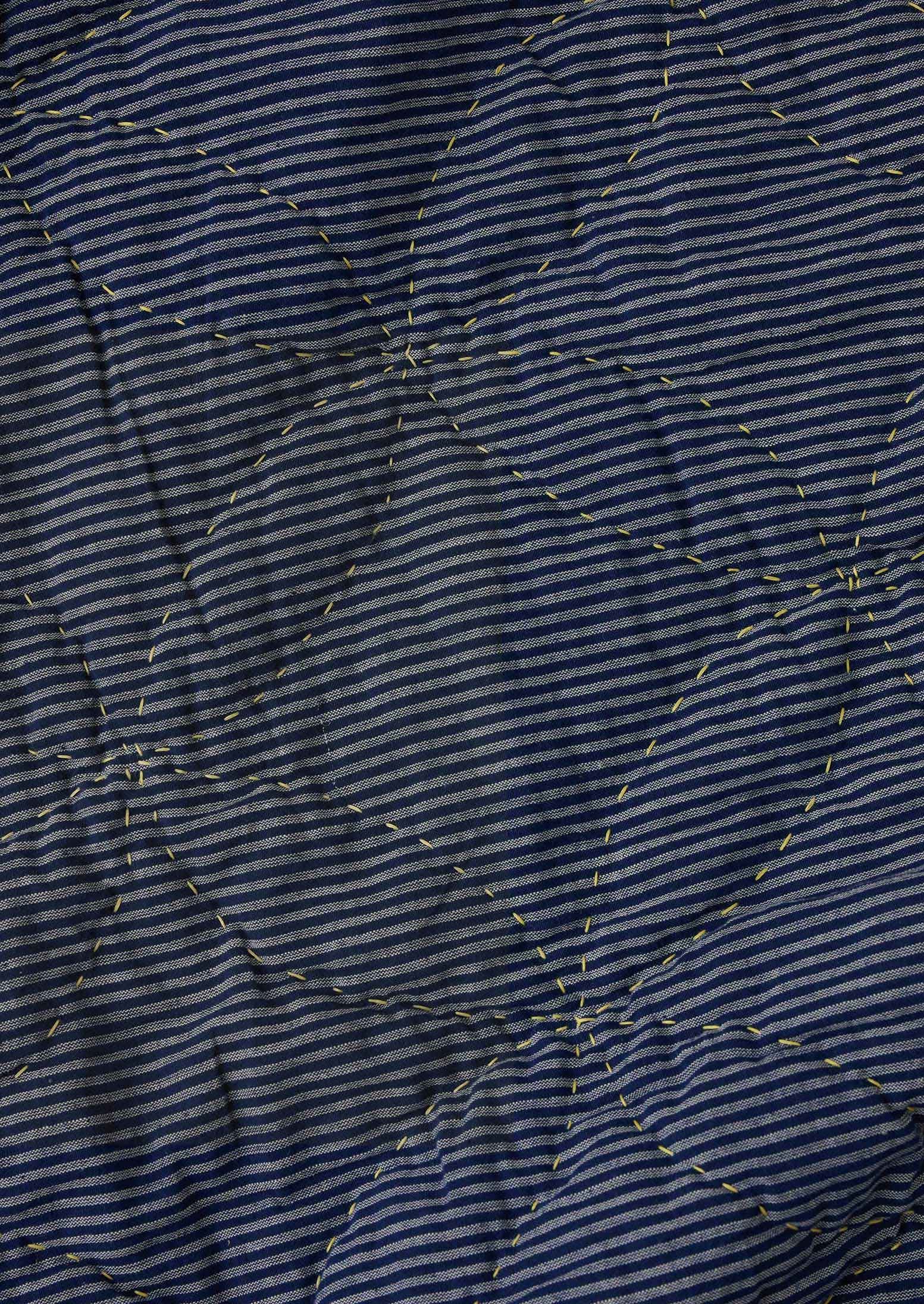 Fresco Stitched Quilt | Midnight/Citrus - Image 5