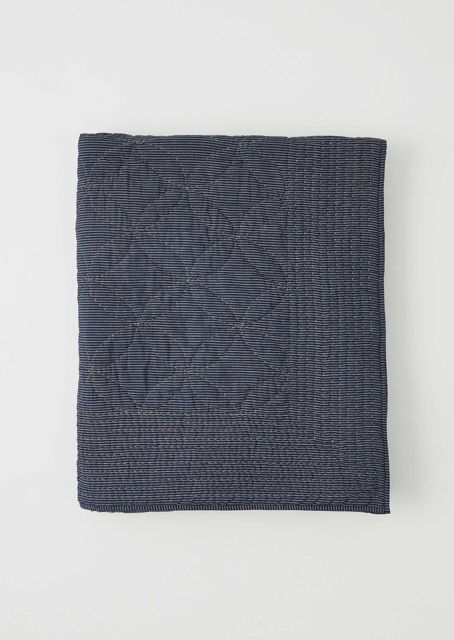 Fresco Stitched Quilt | Midnight/Citrus - Image 6