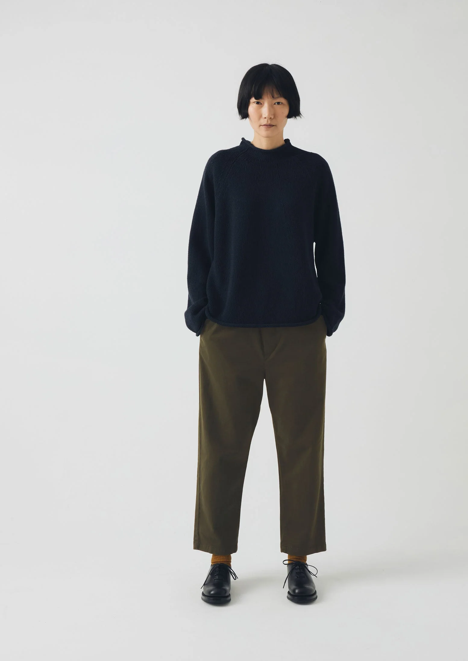 Gabi Cotton Pull On Trousers | Loden - Image 4