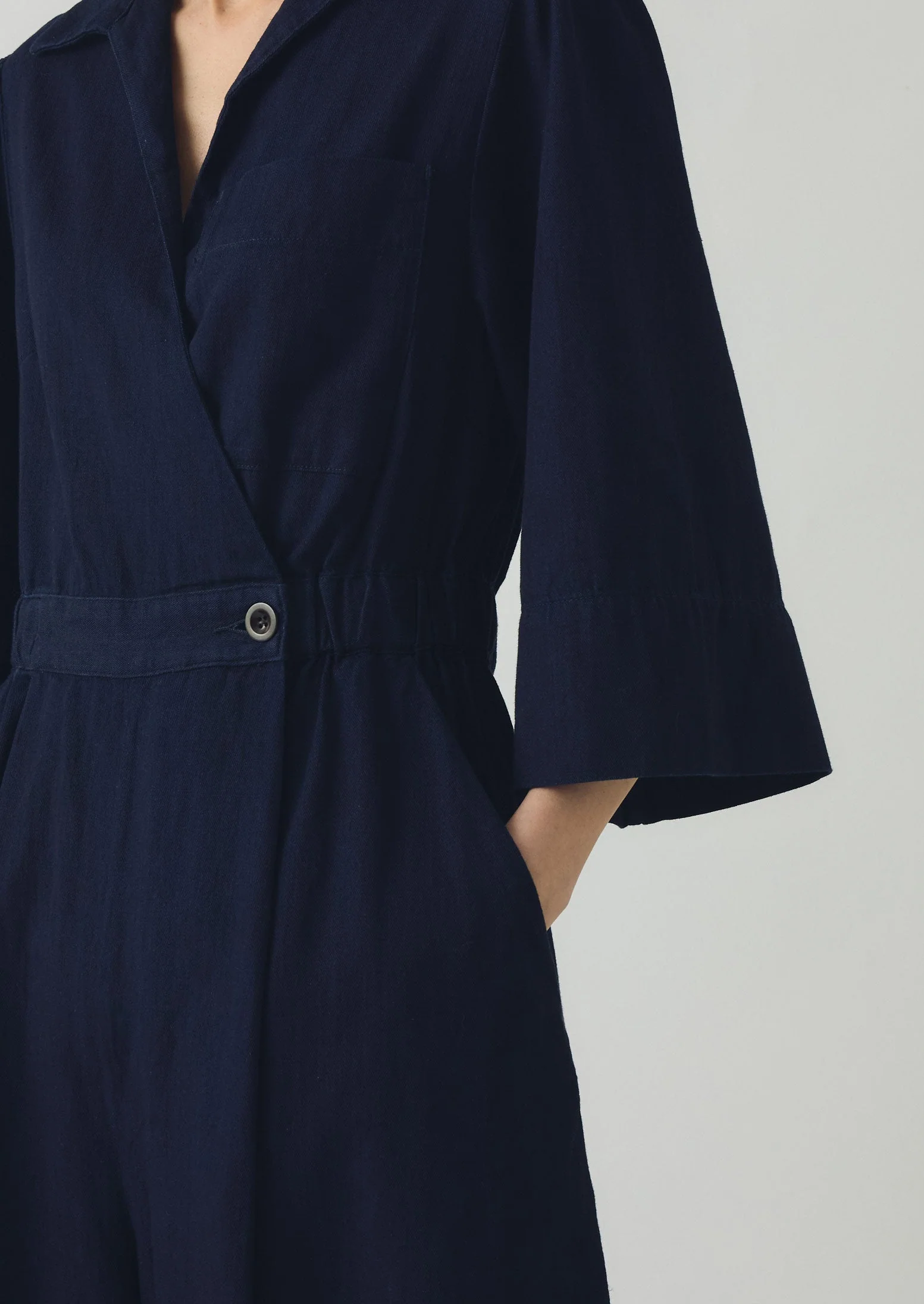 Indigo Twill Culotte Jumpsuit | Indigo - Image 4