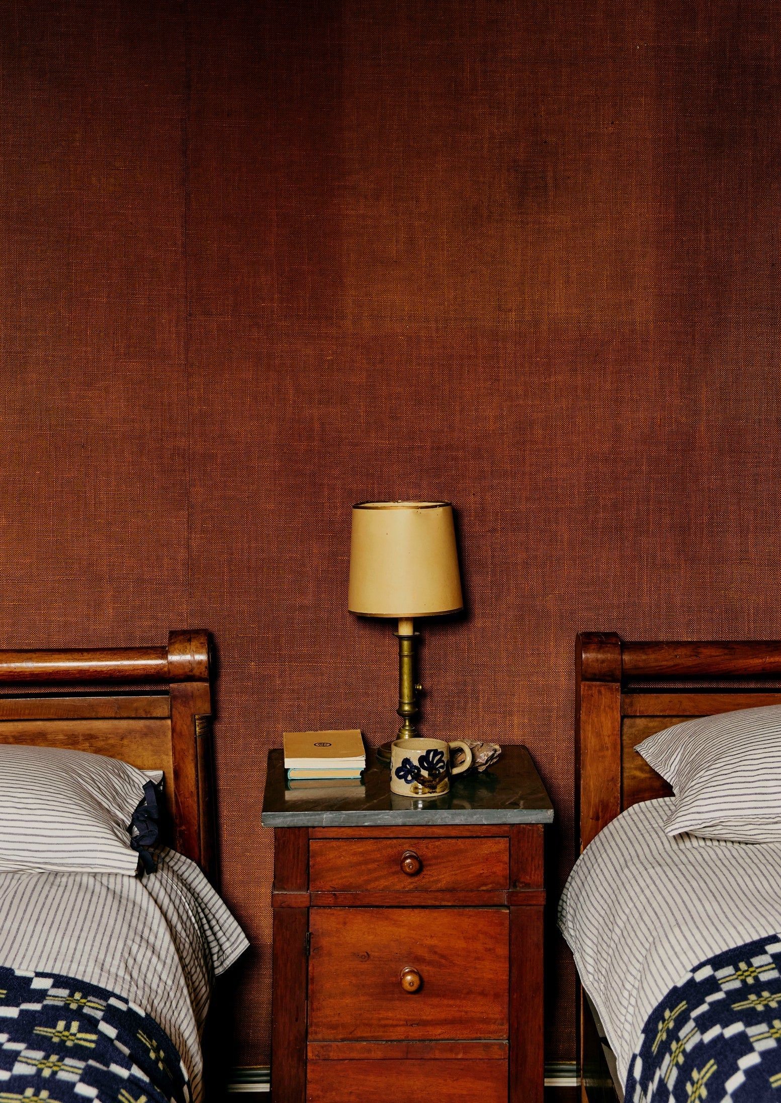 Melin Tregwynt Welsh Blanket | Midnight/Citrus - Image 6