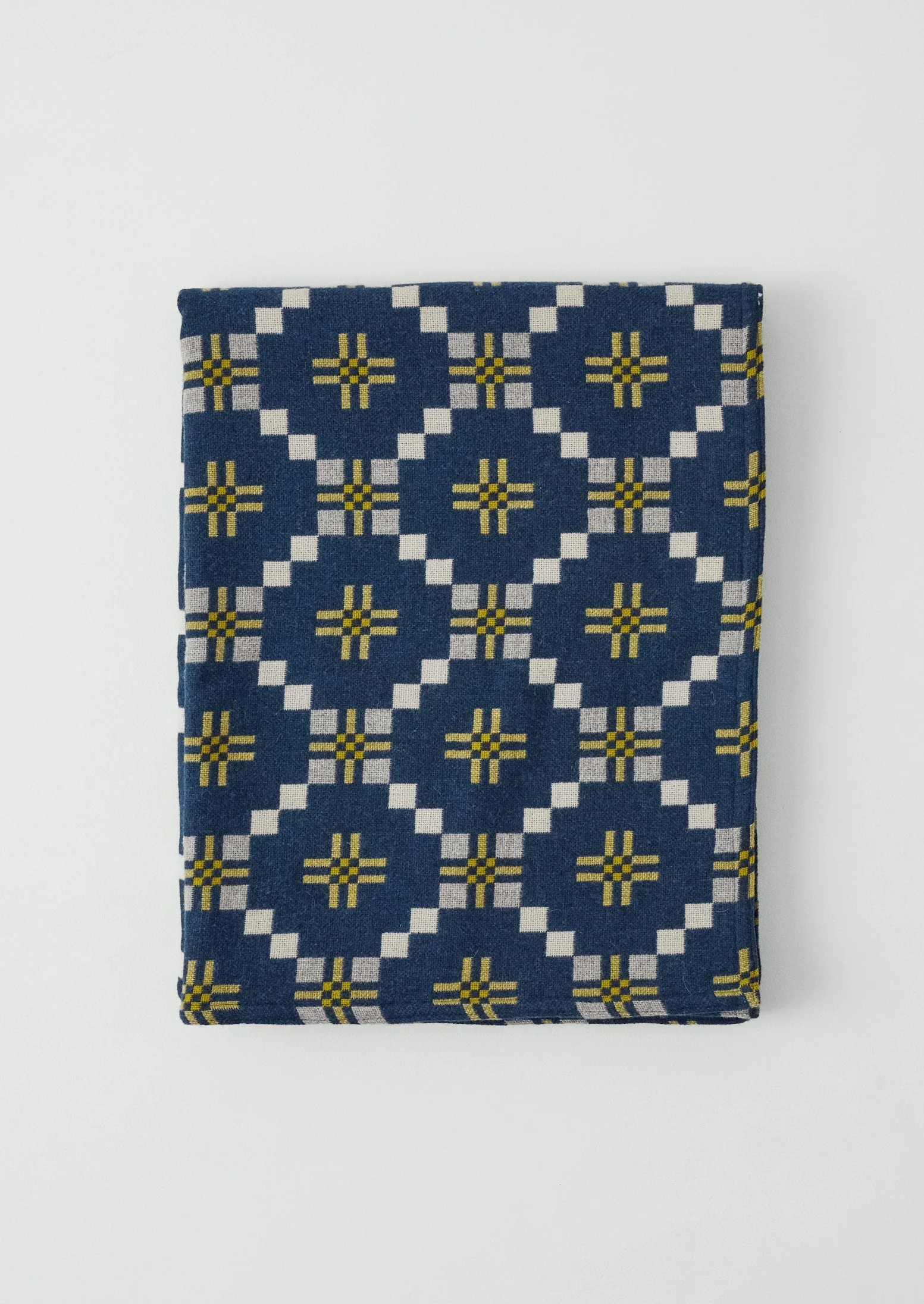 Melin Tregwynt Welsh Blanket | Midnight/Citrus - Image 8