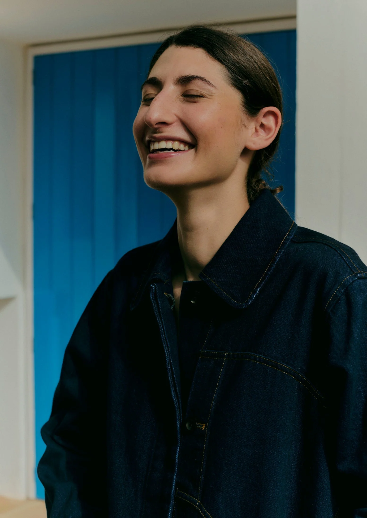 Patch Pocket Japanese Denim Coat | Indigo - Image 4