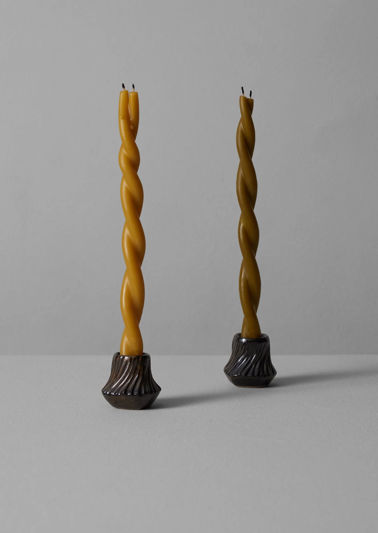 PPP Lab Hand Pinched Stoneware Candle Holder | Dark Brown - Image 3