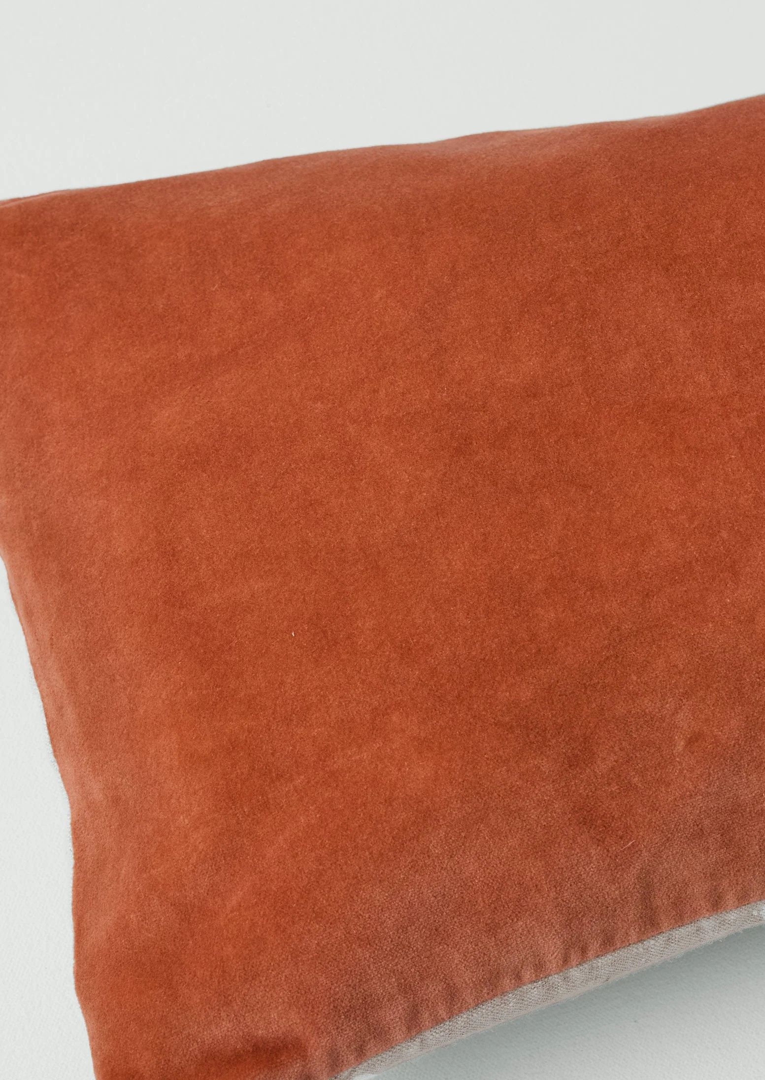 Velvet Bolster Cushion | Washed Coral - Image 3