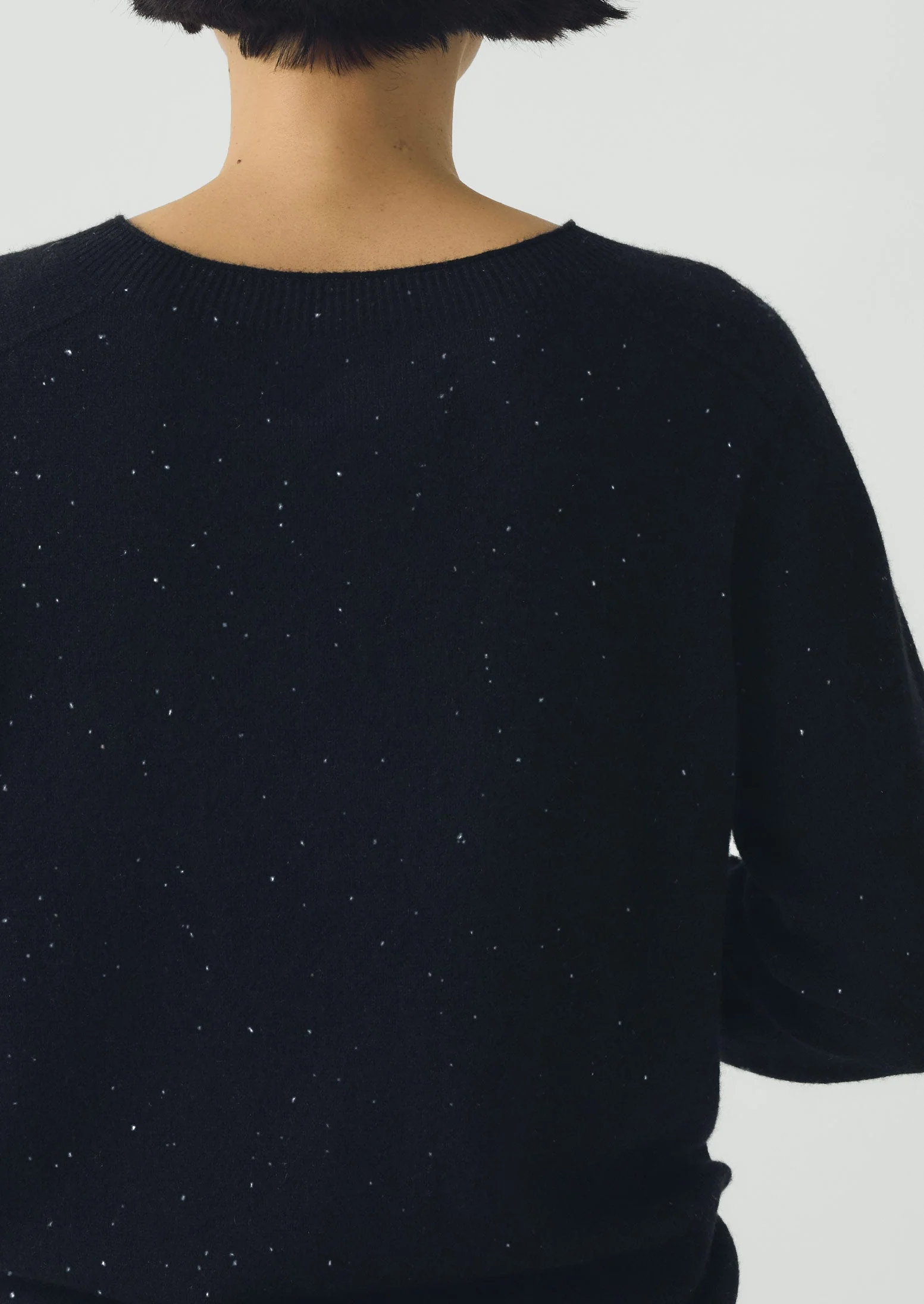 Wool Cashmere Neat Sweater | Night Sky - Image 4
